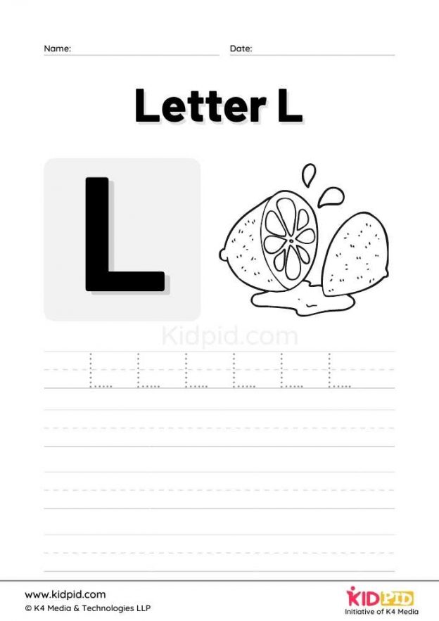 Letter Tracing Printable Worksheets for Preschool - Kidpid