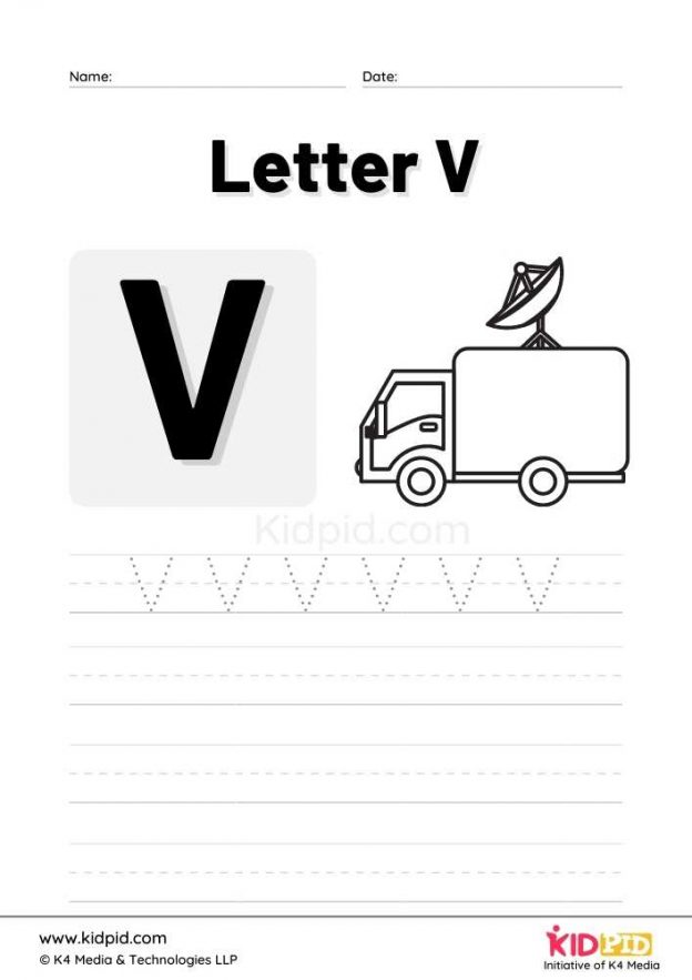 Letter Tracing Printable Worksheets for Preschool - Kidpid