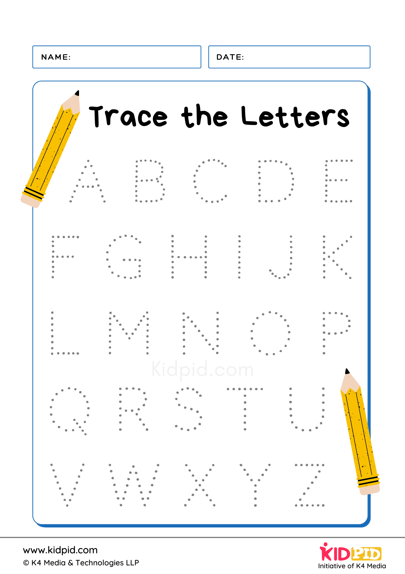 Letter Sequence Writing/Words Foundational Worksheet - Kidpid