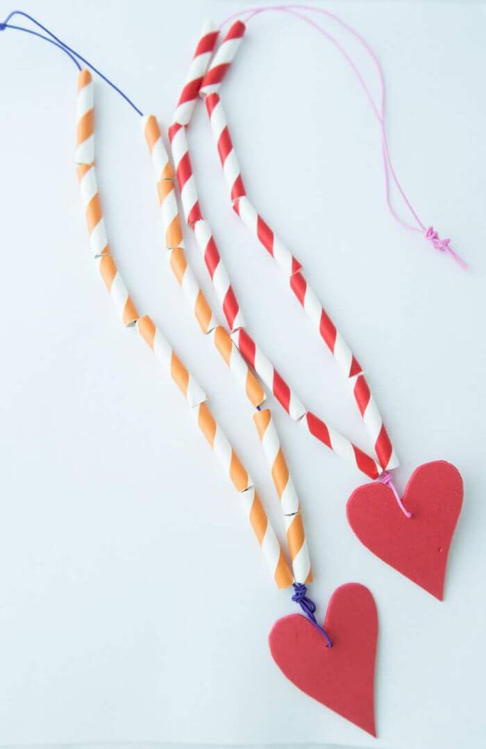 Heart Necklace from Glue Sticks and Gumdrops