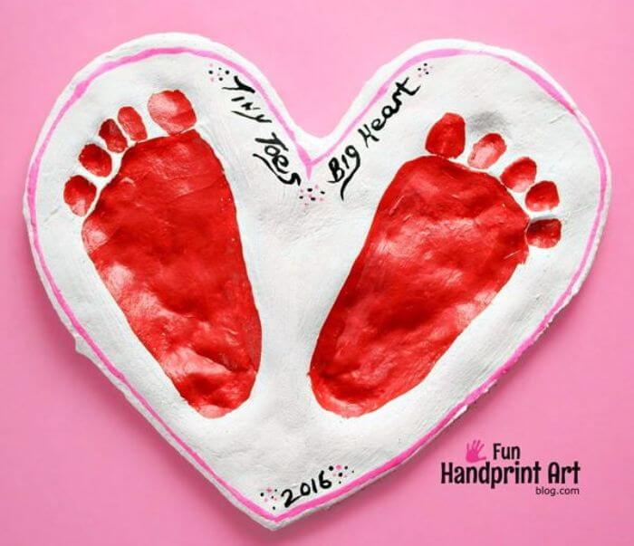Valentine’s Day Salt Dough Keepsake from Fun Handprint Art