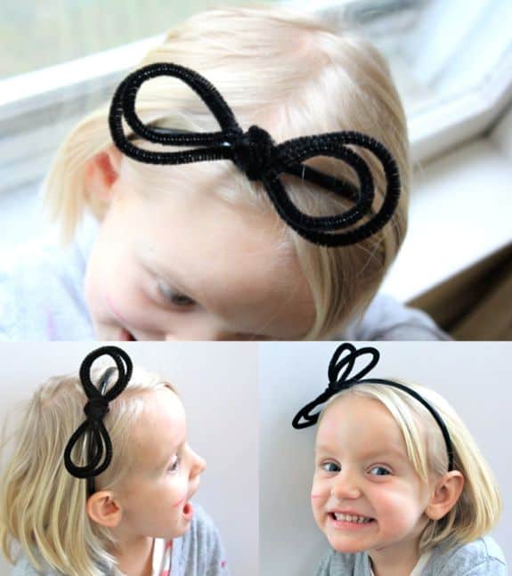 DIY Pipe Cleaner Crafts for Kids Hair Accessories