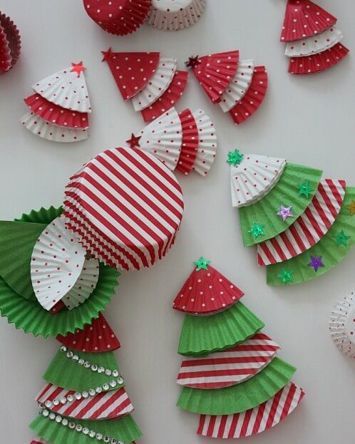 Christmas Holiday Craft Ideas for Kids Cup Cake Christmas