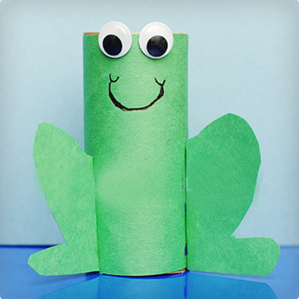 Mr. Froggy Toilet Paper Roll Crafts For Kids