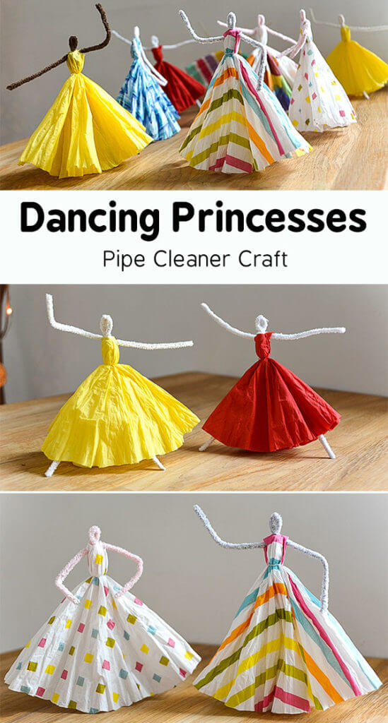 Pipe Cleaner Crafts for Kids Dancing Dolls