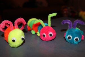 Pipe Cleaner Animal Crafts for Kids Colorful Caterpillars