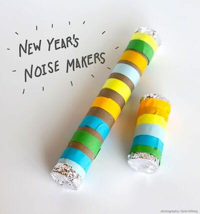 New Year’s Eve Crafts And Activities for Toddlers DIY Noise Maker