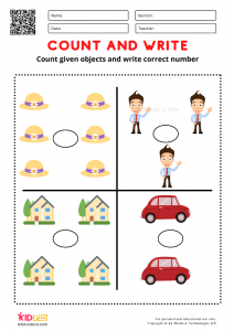 Count and Write Free Printable Worksheets for Kindergarten - Kidpid