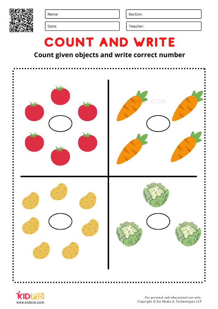 Counting vegetables