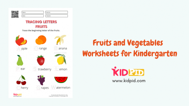 Fruits and Vegetables / FREE Printable Worksheets for Kindergarten - Kidpid