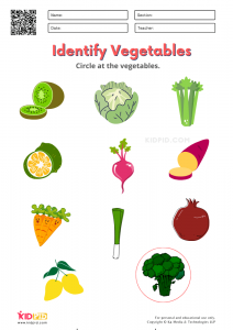 Fruits and Vegetables / FREE Printable Worksheets for Kindergarten - Kidpid