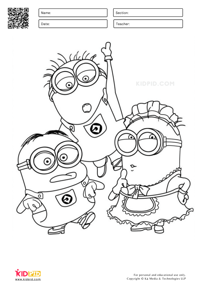 free minions coloring pages free printables kidpid