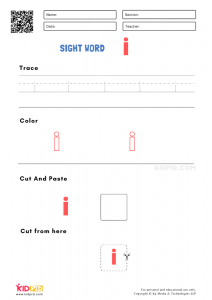 Sight Words Worksheets for Preschoolers - Kidpid