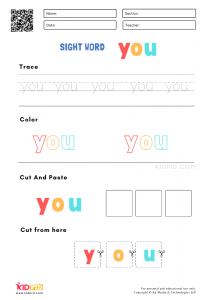 Sight Words Worksheets for Preschoolers - Kidpid