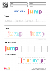 Sight Words Worksheets for Preschoolers - Kidpid