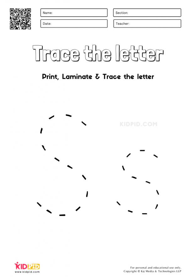 Trace the Letter Worksheets for Preschool - Kidpid