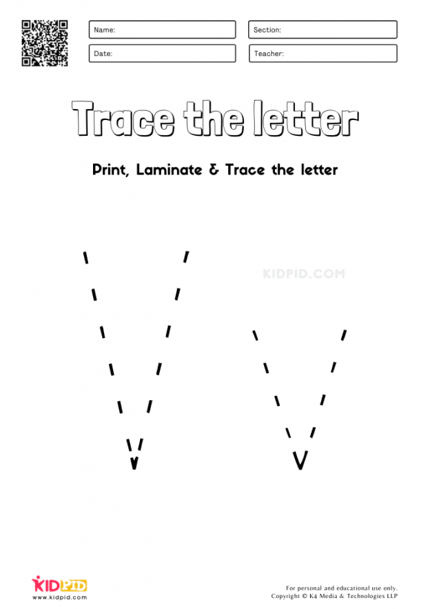 Trace the Letter Worksheets for Preschool - Kidpid