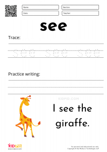 Trace &amp; Write Sight Words Worksheets for Kids - Kidpid