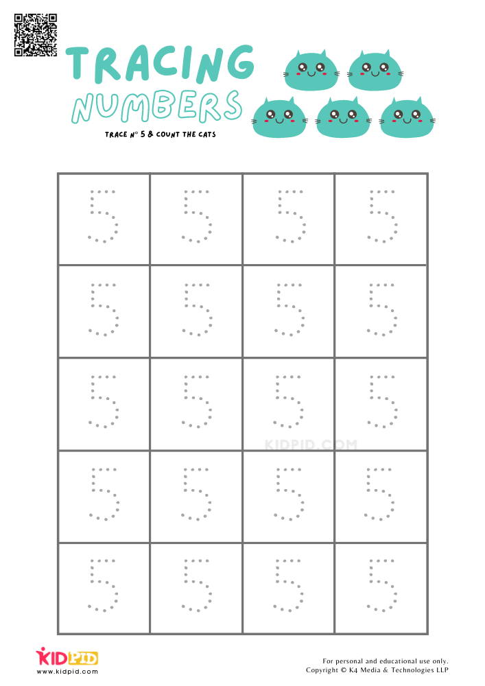tracing numbers worksheets for preschool kidpid