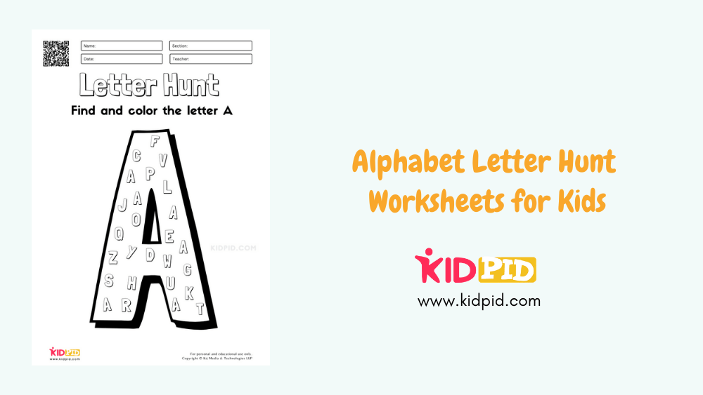 Letter Hunt Worksheet Printables For Preschool Kidpid
