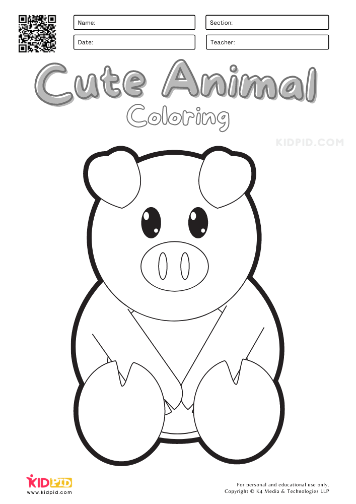 Cute Animal Coloring Pages for Kids