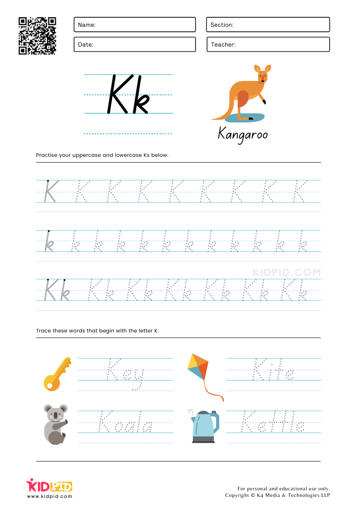 Tracing Letter Worksheets for Kids