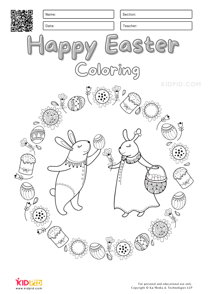 Easter Coloring Worksheets for Kids