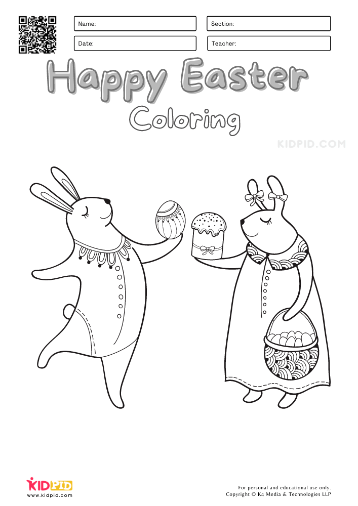 Easter Coloring Worksheets for Kids