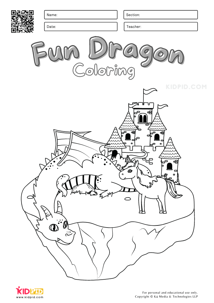 Fun Dragon Coloring Pages for Kids
