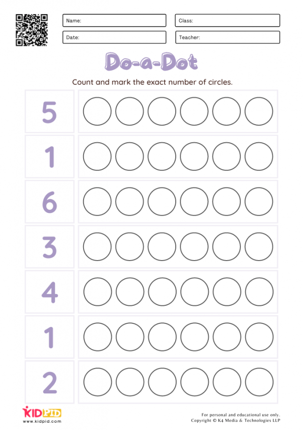 do a dot counting worksheets for kids kidpid - kindergarten counting ...