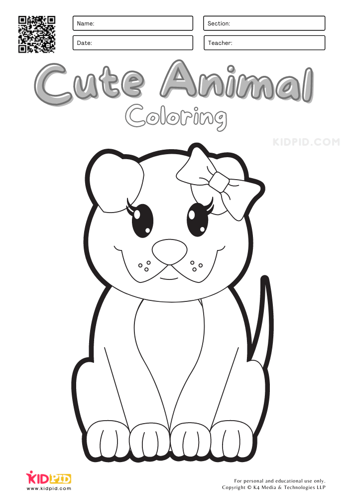 Cute Animal Coloring Pages for Kids