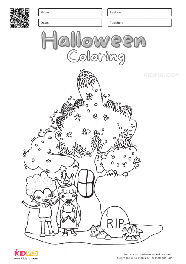 Halloween Coloring Pages for Kids - Kidpid