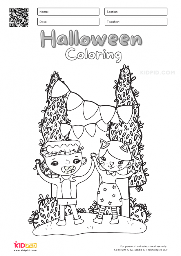 Halloween Coloring Pages for Kids - Kidpid