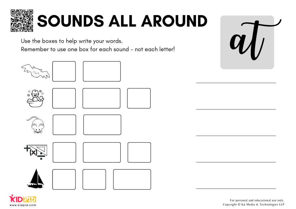Sounds All Around Free Worksheets for Kids