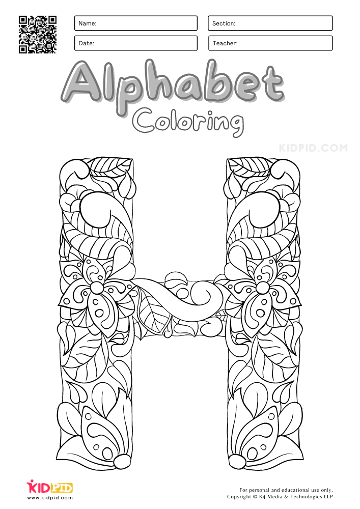 Alphabet Coloring Pages for Kids
