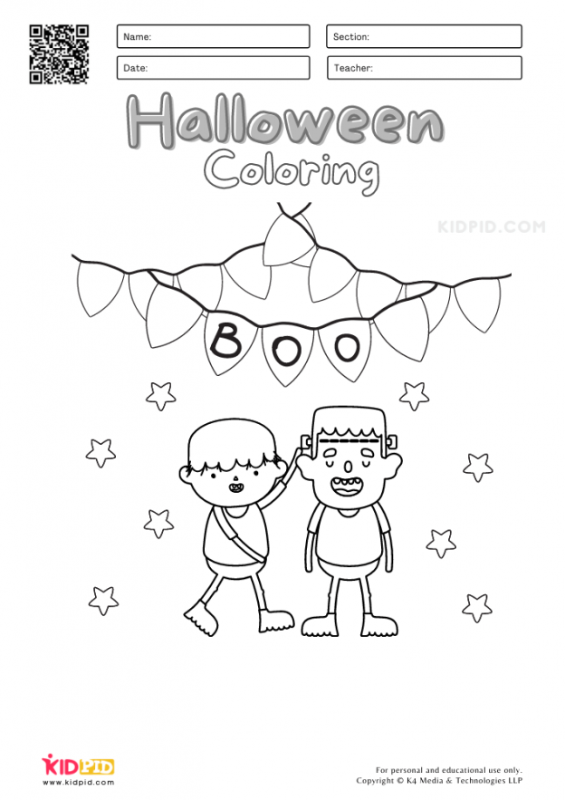 Halloween Coloring Pages for Kids - Kidpid