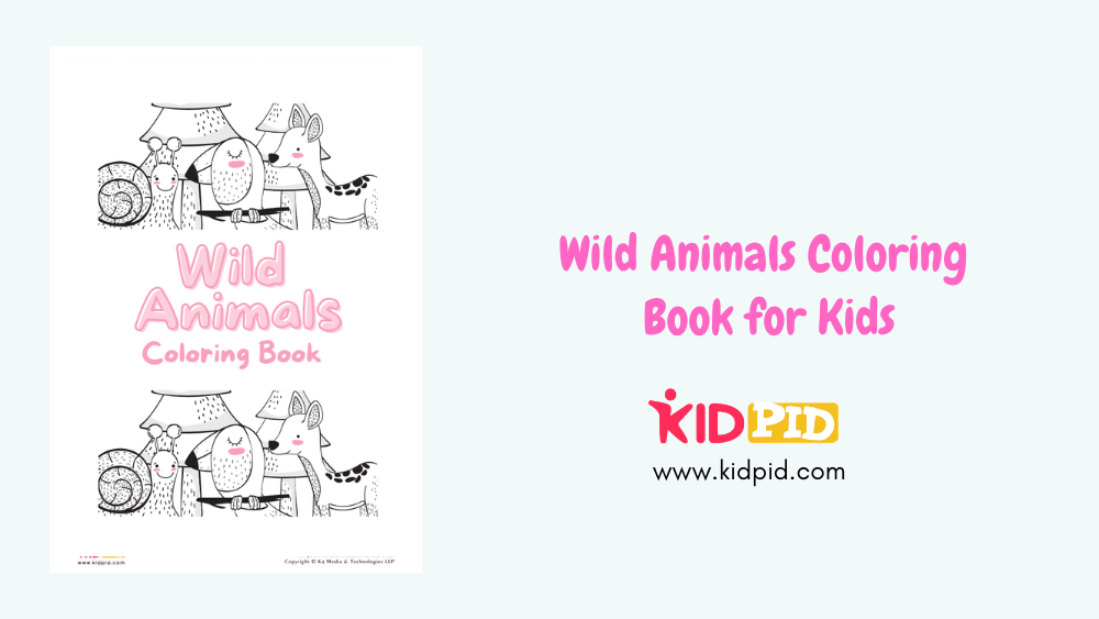 Wild Animals Coloring Book for Kids - Kidpid