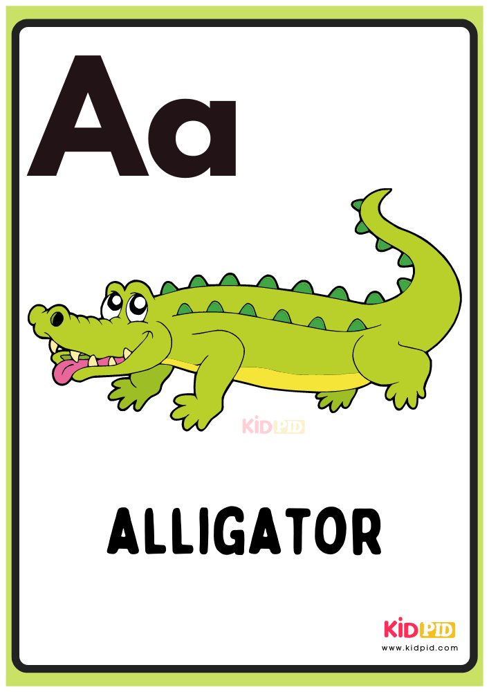 Alphabets with Animals Flashcard Sheets