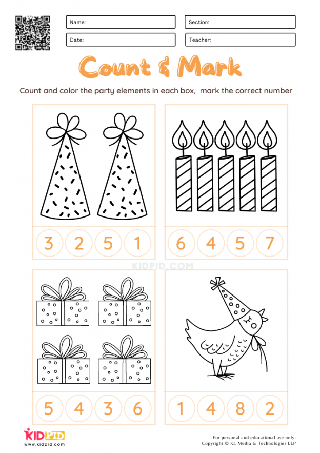 Birthday Worksheet For Kindergarten