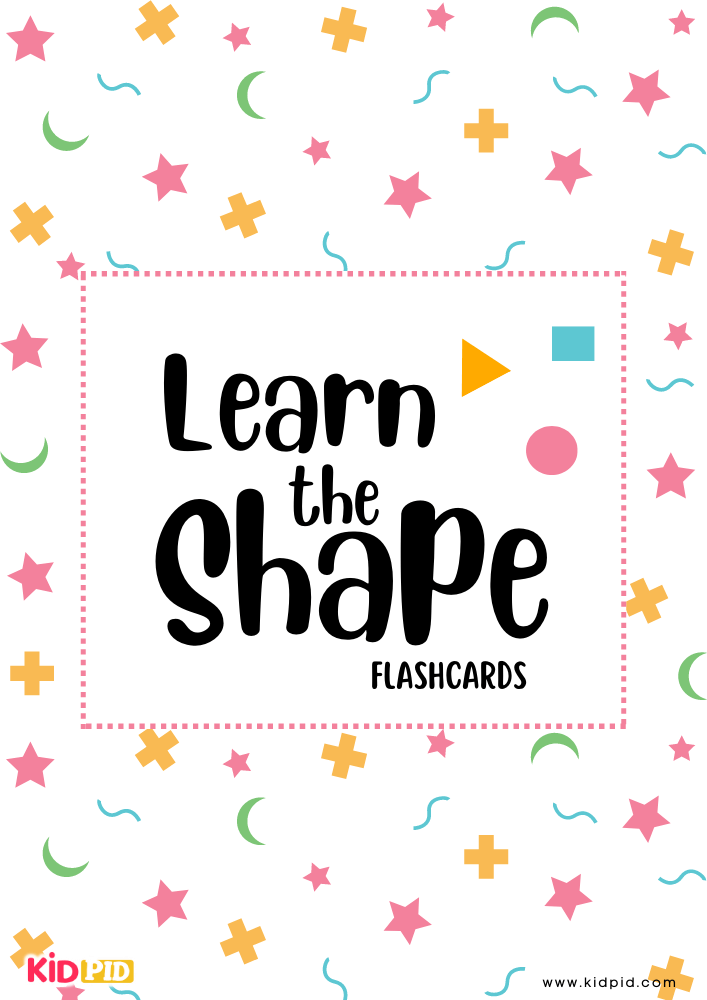 Learn the Shapes Colorful Flashcard Sheets - Kidpid