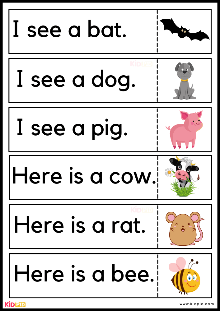 Simple Sentences Flip Printables
