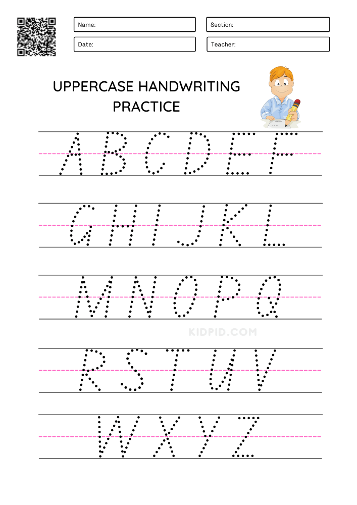 Alphabet Handwriting Practice Worksheets for Kids