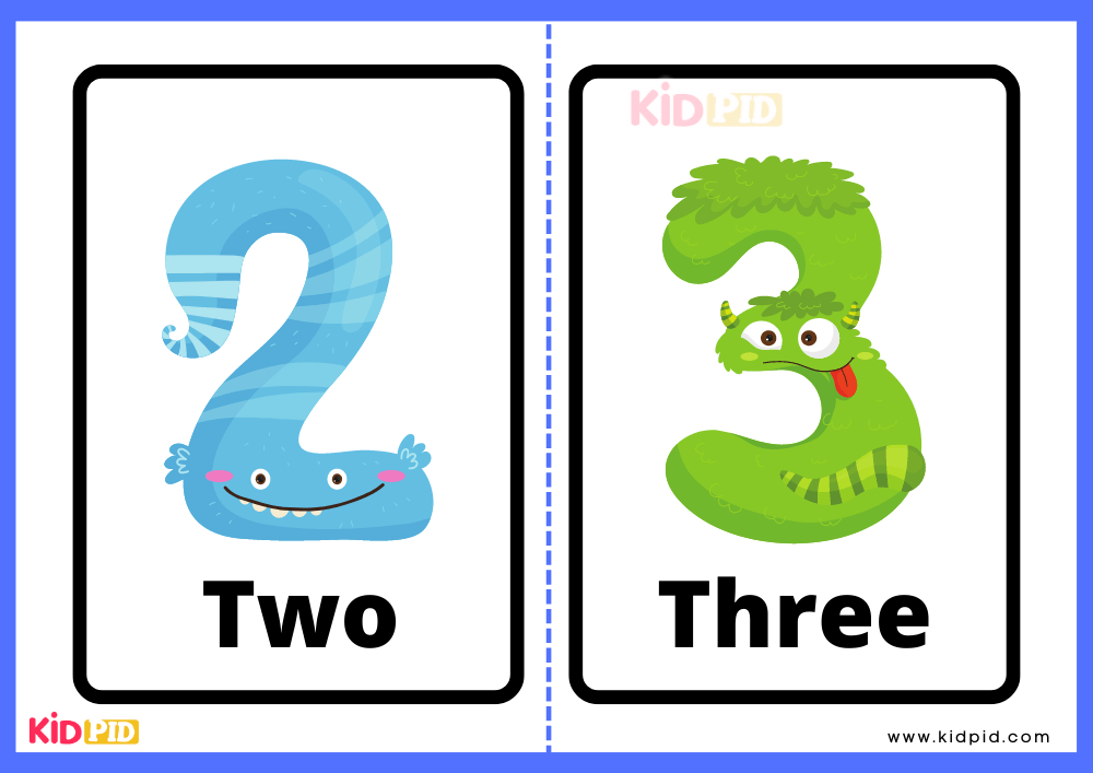 Colourful Number Flashcards