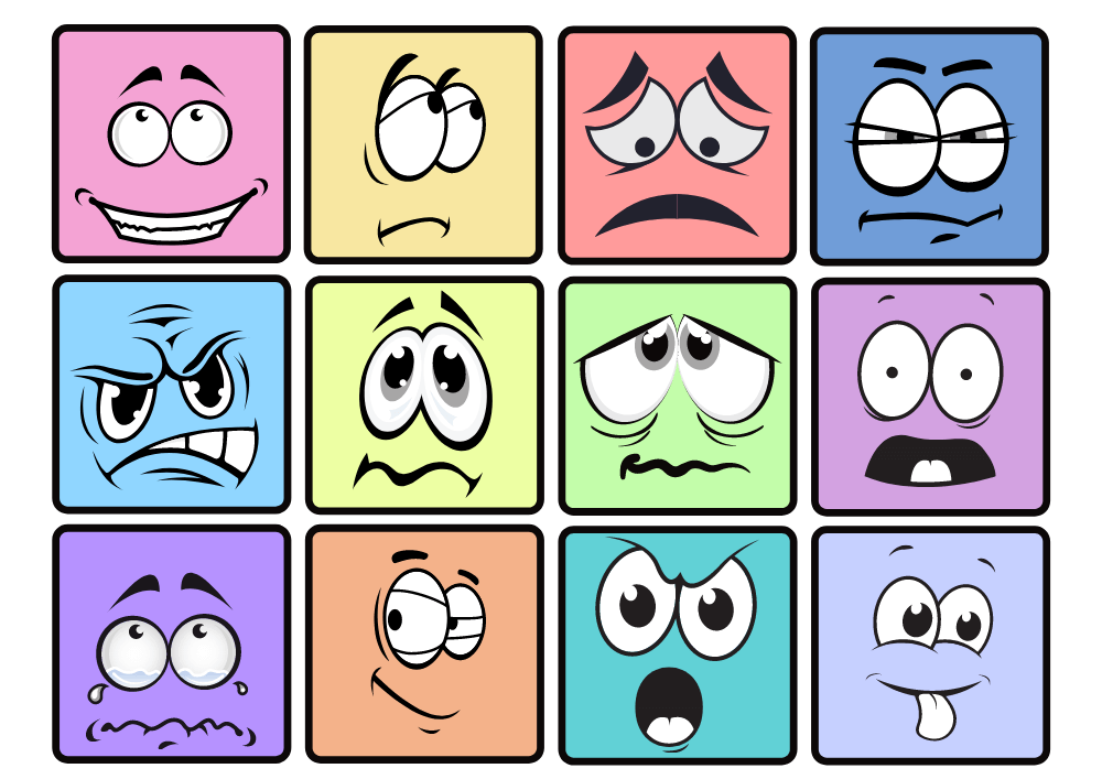 Emotions Colourful Flashcards