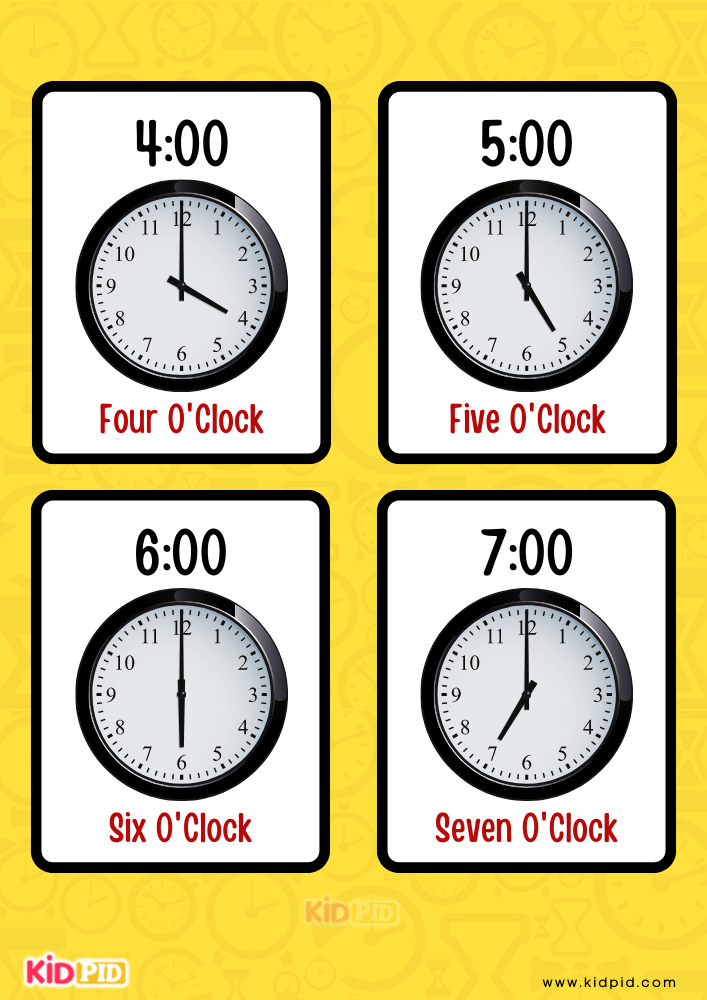 O'Clock Flashcards