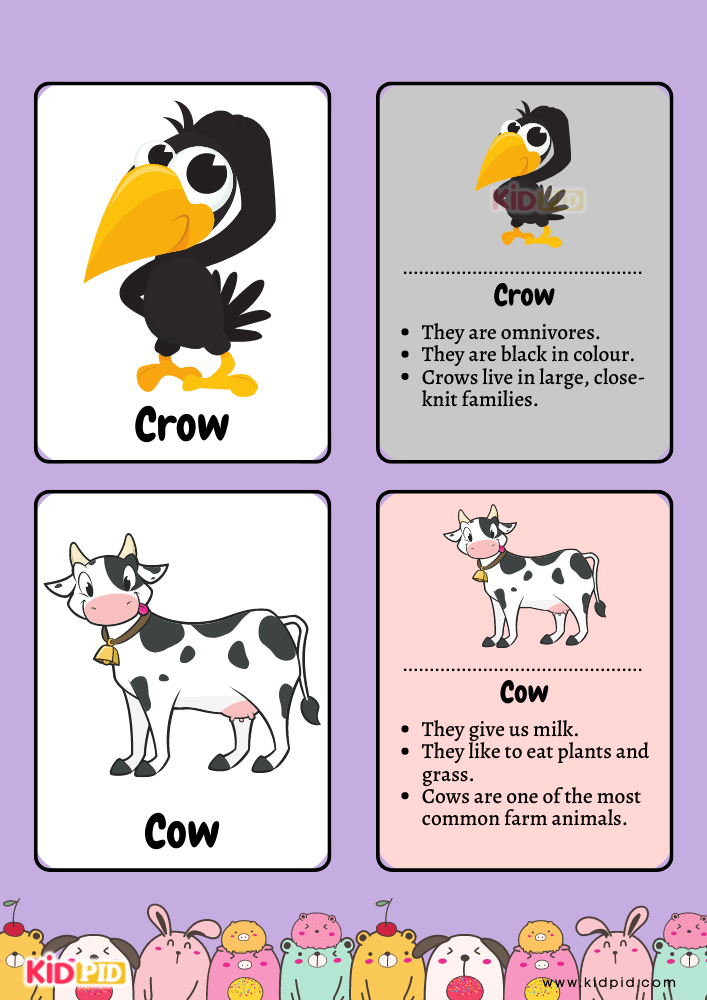 Animal Flashcards for Toddlers- 24