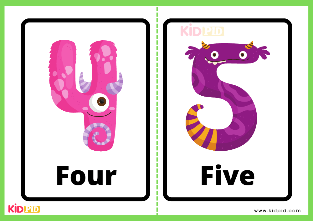 Colourful Number Flashcards