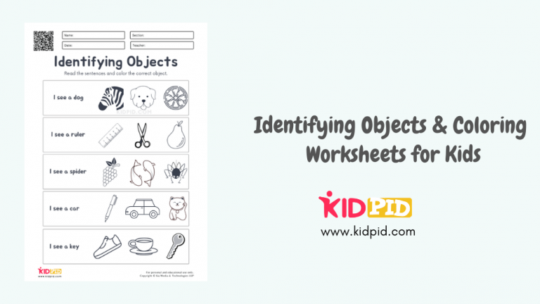 Identifying Objects & Coloring Worksheets for Kids - Kidpid