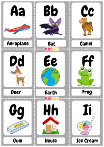 A to Z Alphabet Flashcard Sheets - Kidpid