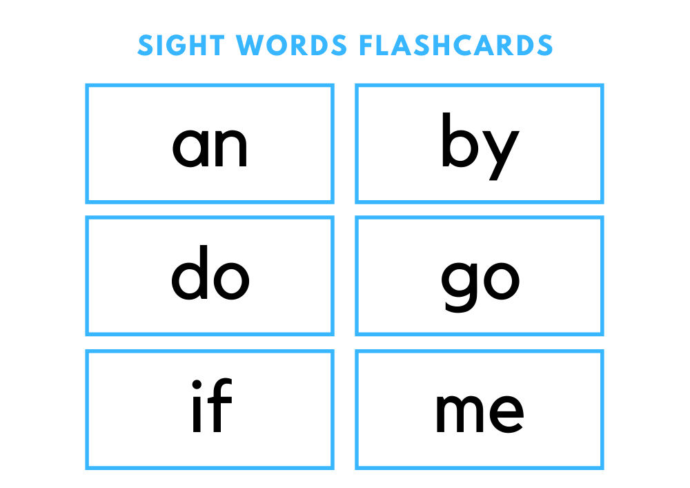 Sight Words Blue List Flashcards Sight Word Flashcards 1